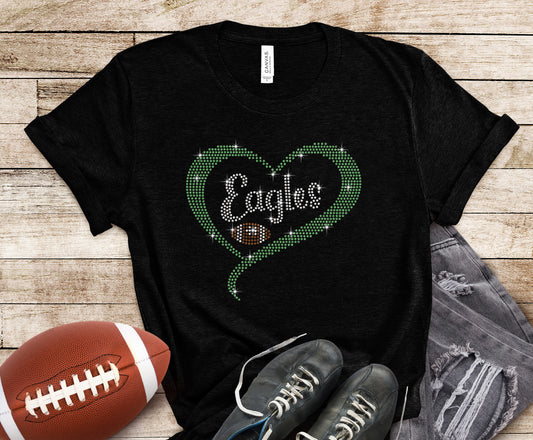 RHINESTONE Eagles Heart